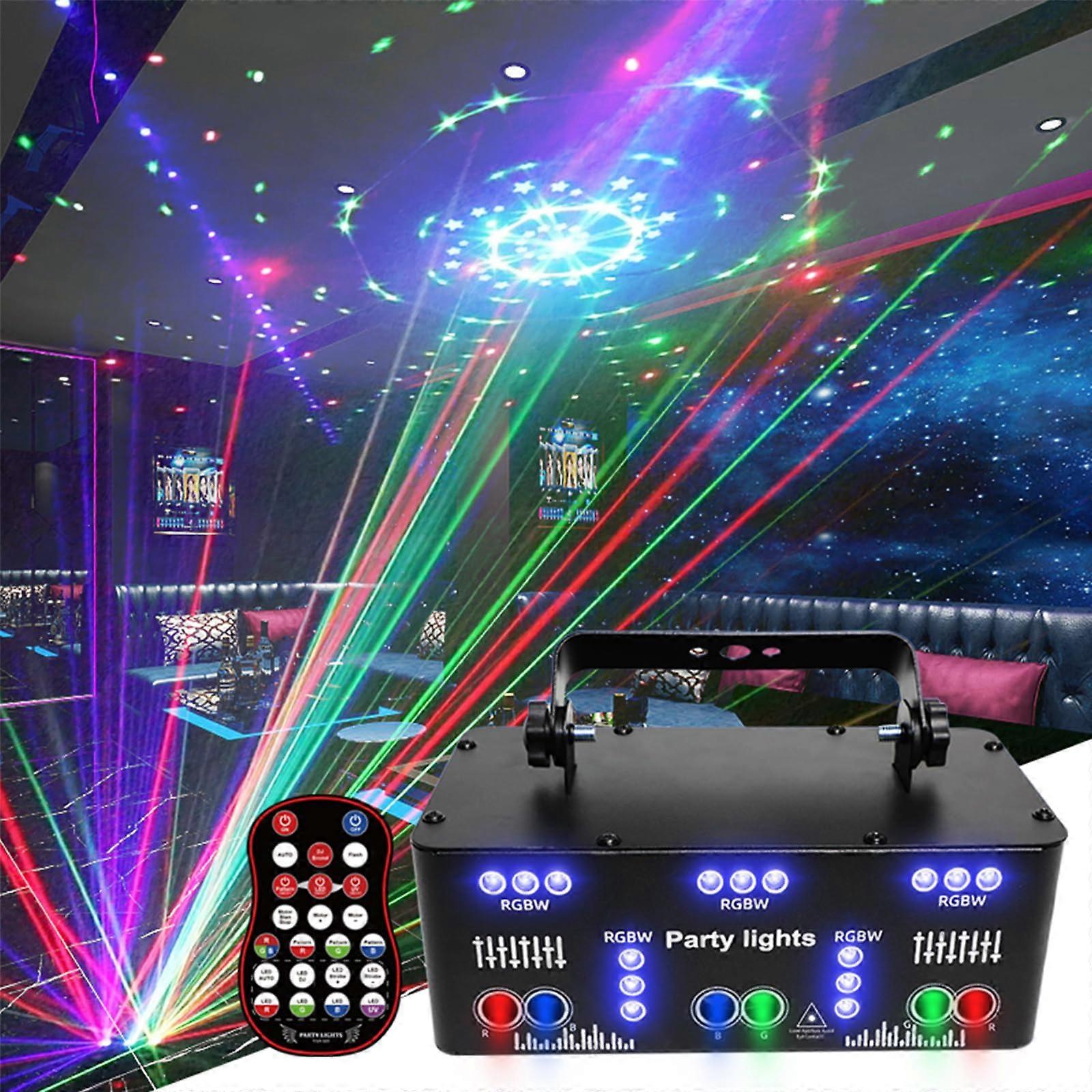LED RGB Light DJ Projector Music Controlled DMX Effect Spotlight for KTV Party
