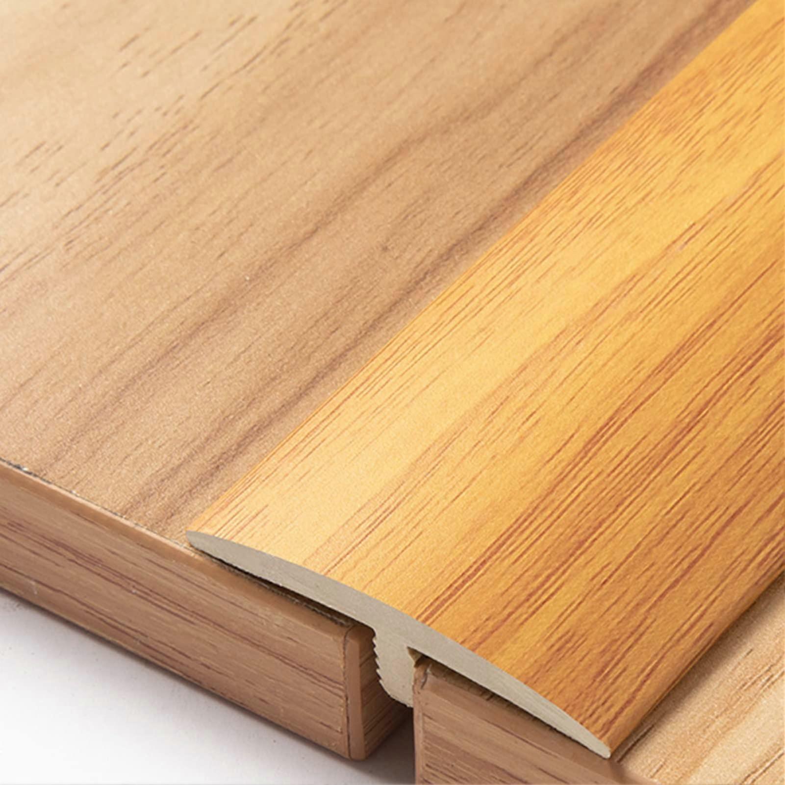 Threshold Strip for Door Edge Trim, T-Shape Transition Strip, Self-Adhesive PVC Floor Trim, Eco-Friendly Design, Style 3