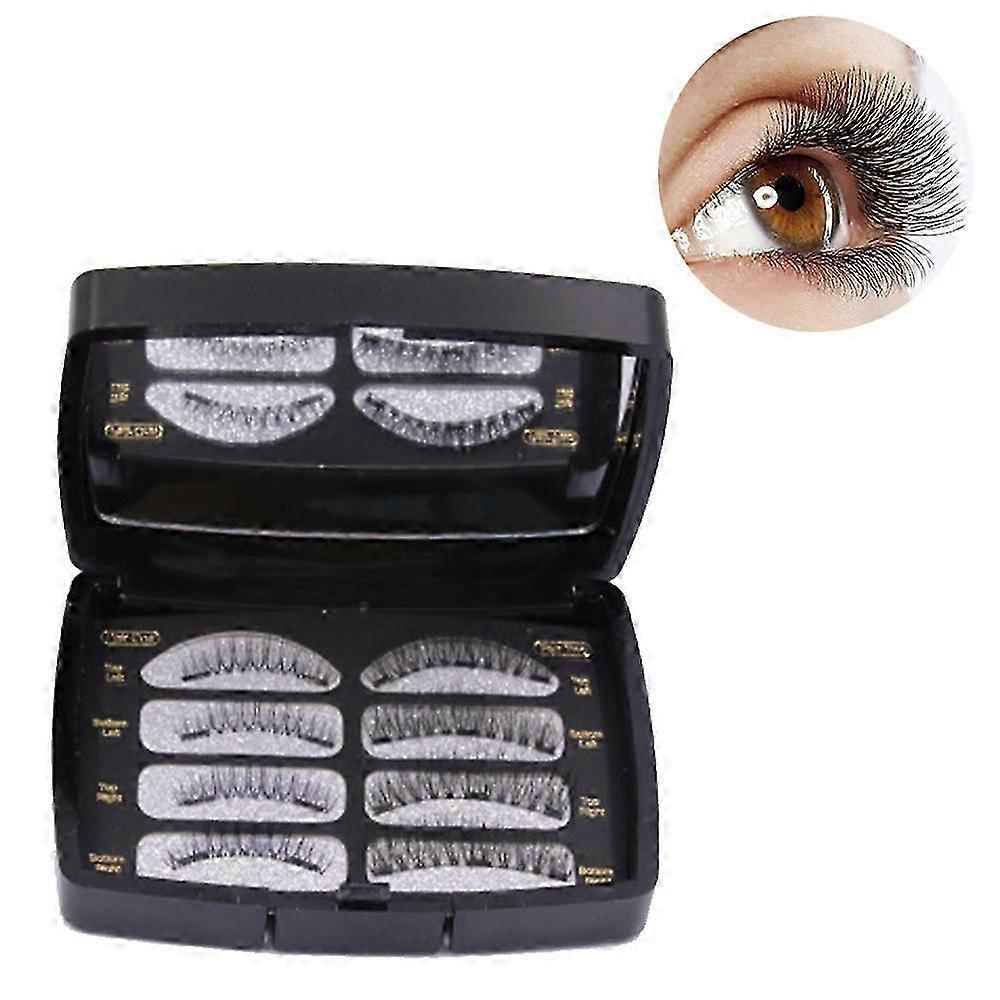 2025 Magnetic False Eyelashes Set, Hand-sharpened Natural Eyelashes Without Glue Magnetic Magnet Eyelashes