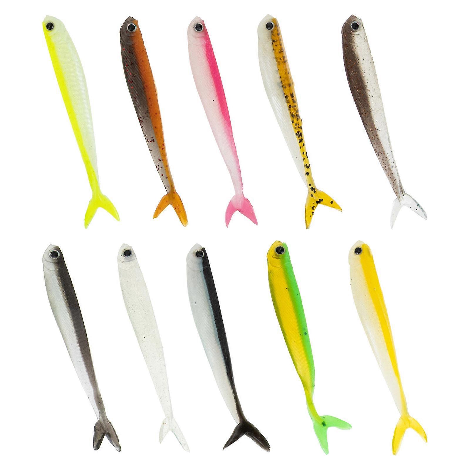 Fishing Equipment Professional Swimbait Lifelike Simulation Fishing Lovers 3.1×0.4×0.2in 10Pcs