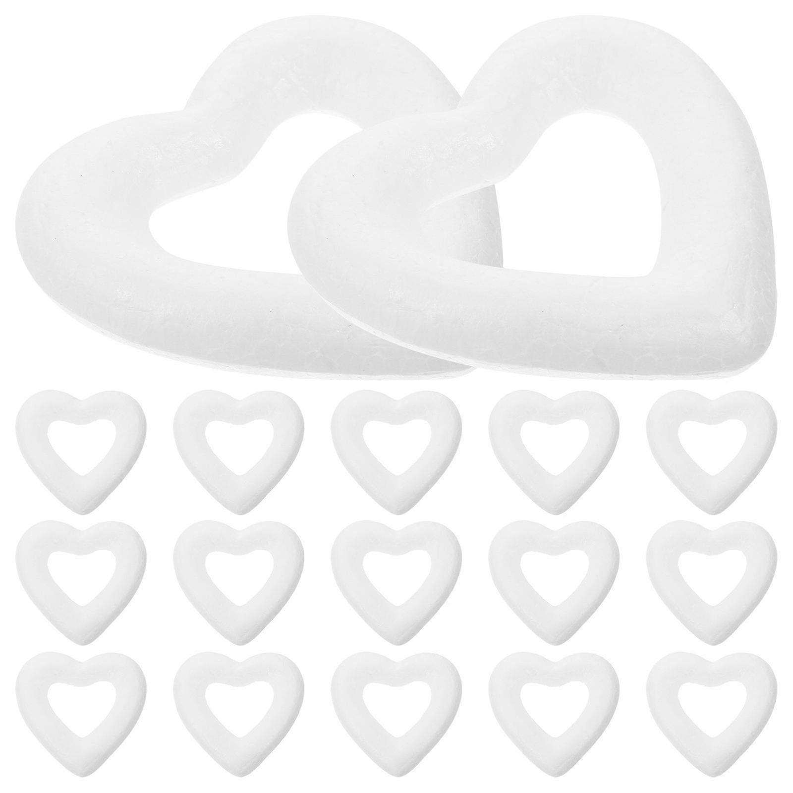 Valentýnské dekorace Srdce Model Ornament Pro studenty DIY řemeslo Bílá 6cm 48ks