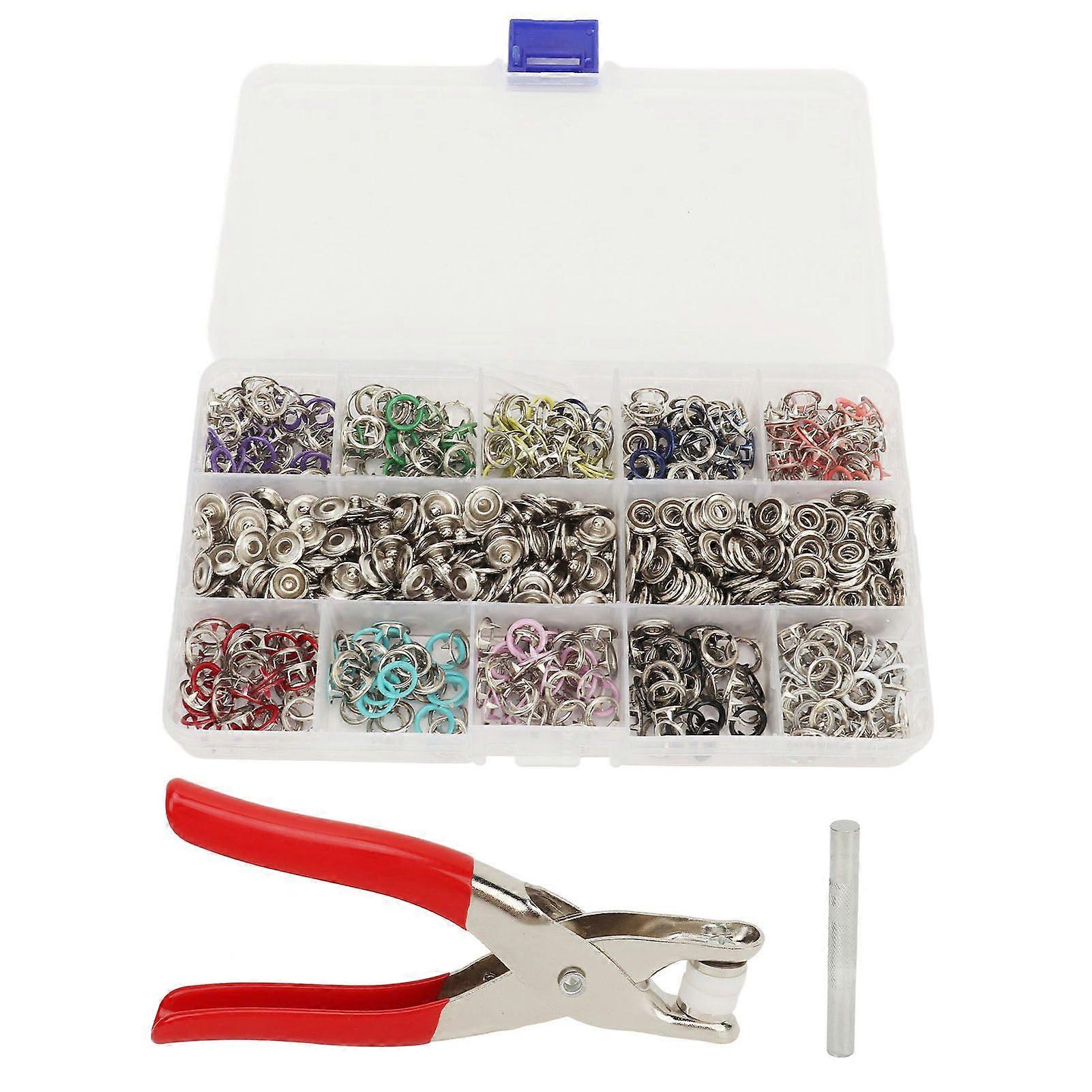2025 Nieuwste Model 200 Sets Prong Ring Snap Button Kit met Snap Tang Ijzer