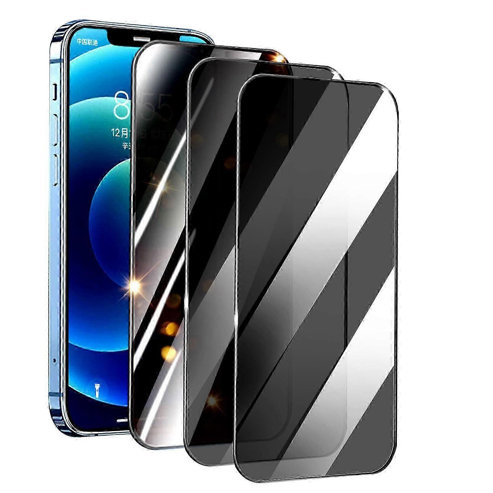 3 Pack Privacy Screen Protector For Iphone 15 Pro Max/15 Ultra/15 Pro/15 Plus/15, Anti Spy Private Tempered Glass Film,anti-scratch