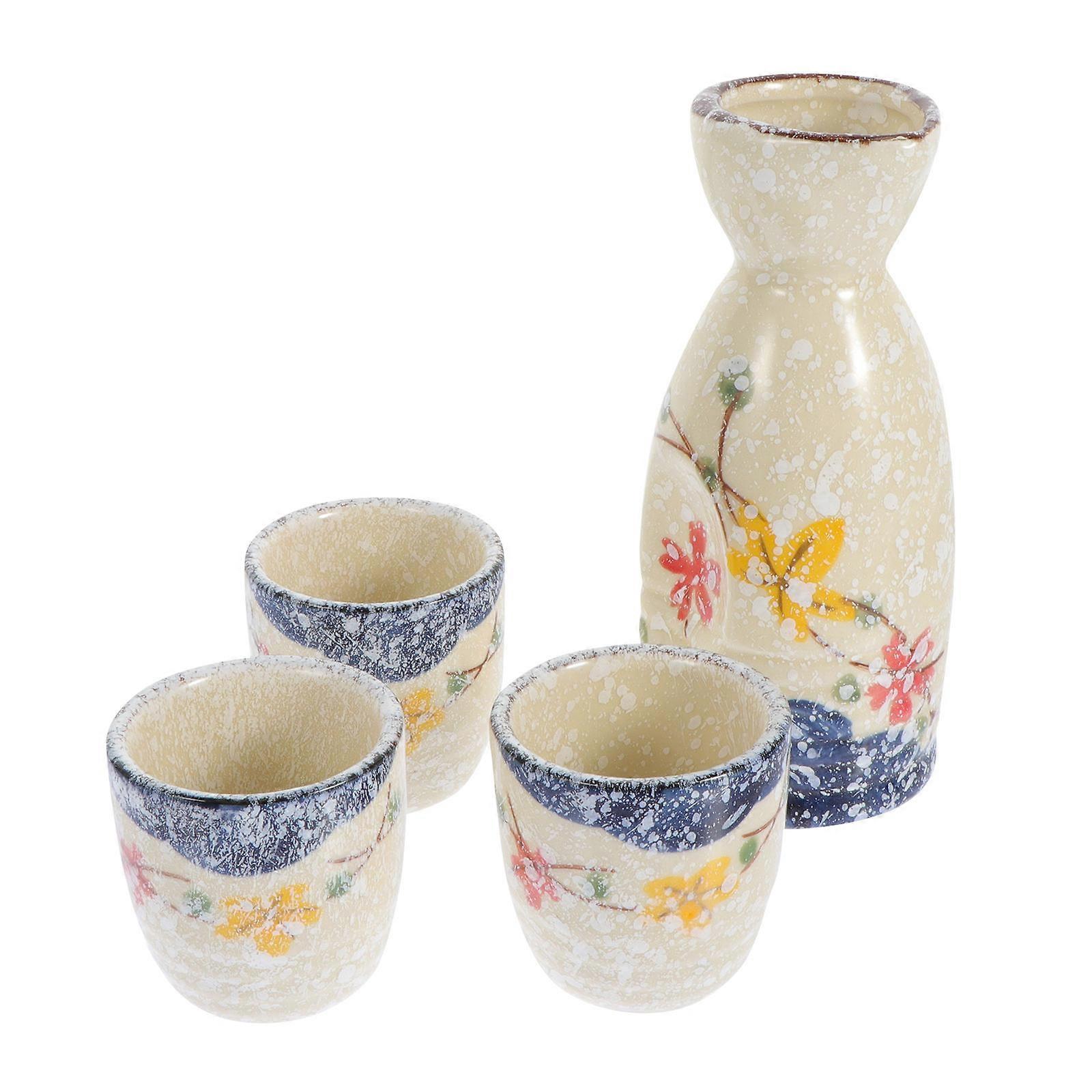 Classic Style Ceramic Kettle Pouring Wine Function Green Color 1Set