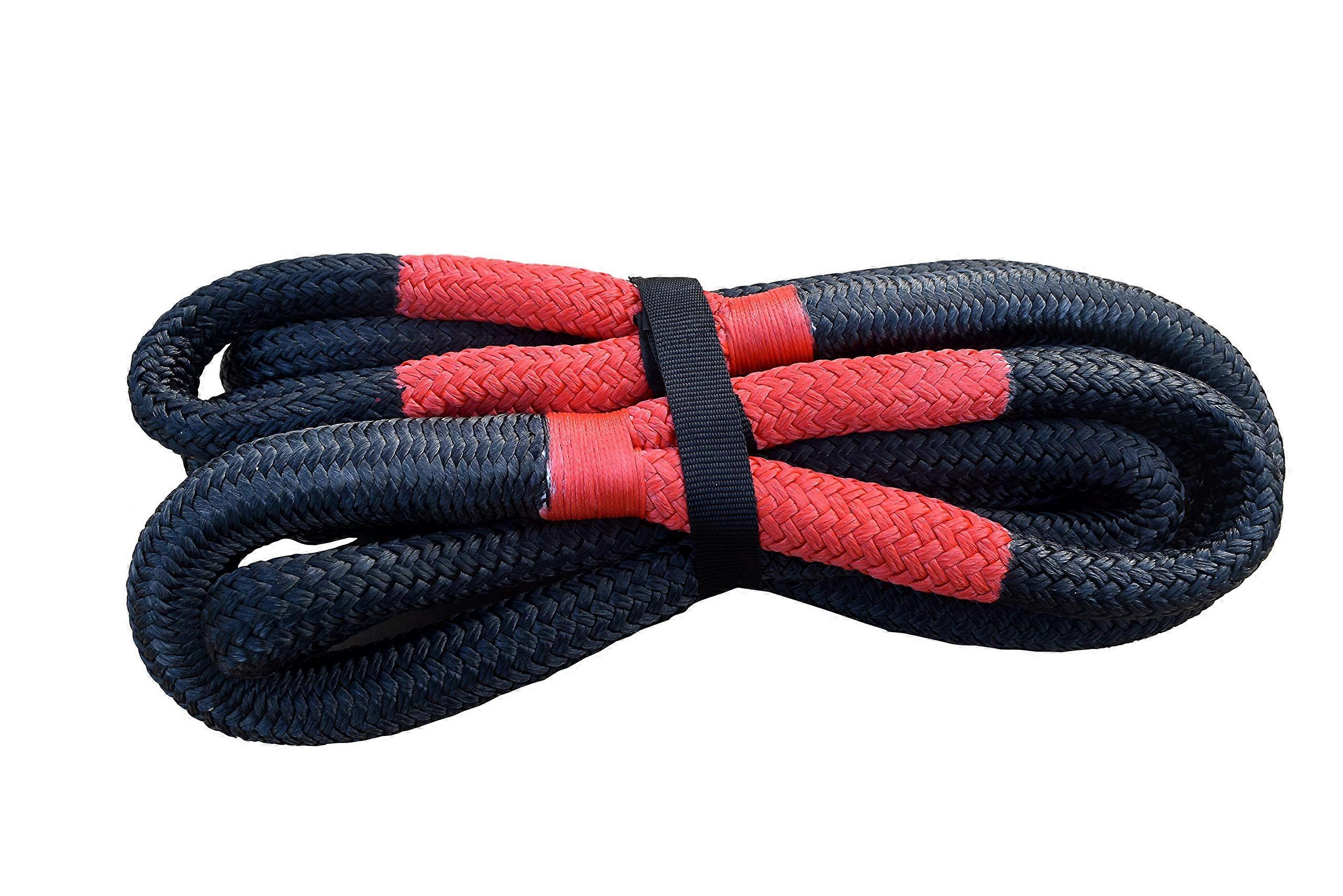 Wind Rope, Black 25mm * 9m Recovery Rope, 1' Kinetic Rope for OffRoad Parts, Tow Rope for Car, Braided Nylon Energy Rope, Performance Strength