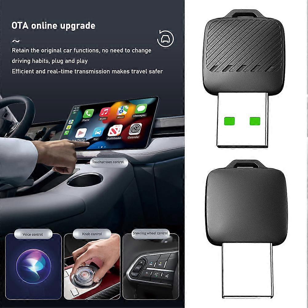 2-in-1 Wireless Android Auto & CarPlay Adapter - Smart AI Dongle for Seamless Car Integration and Intelligent Systems