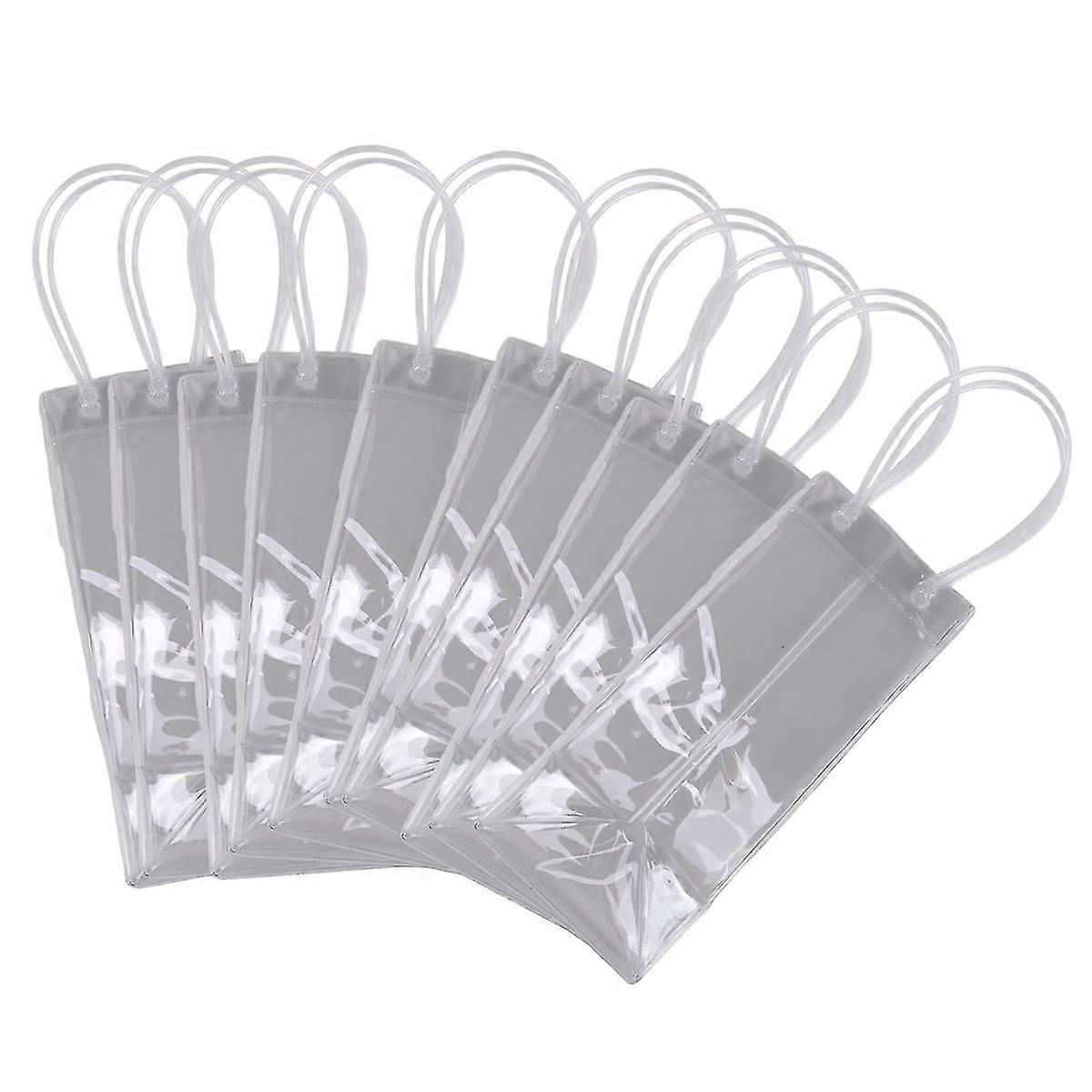 Förpackning med 10 Vinkylare Väska Ispåse Parent PVC Bärbar Vinflaska Kylare Champagne Kylare Påse