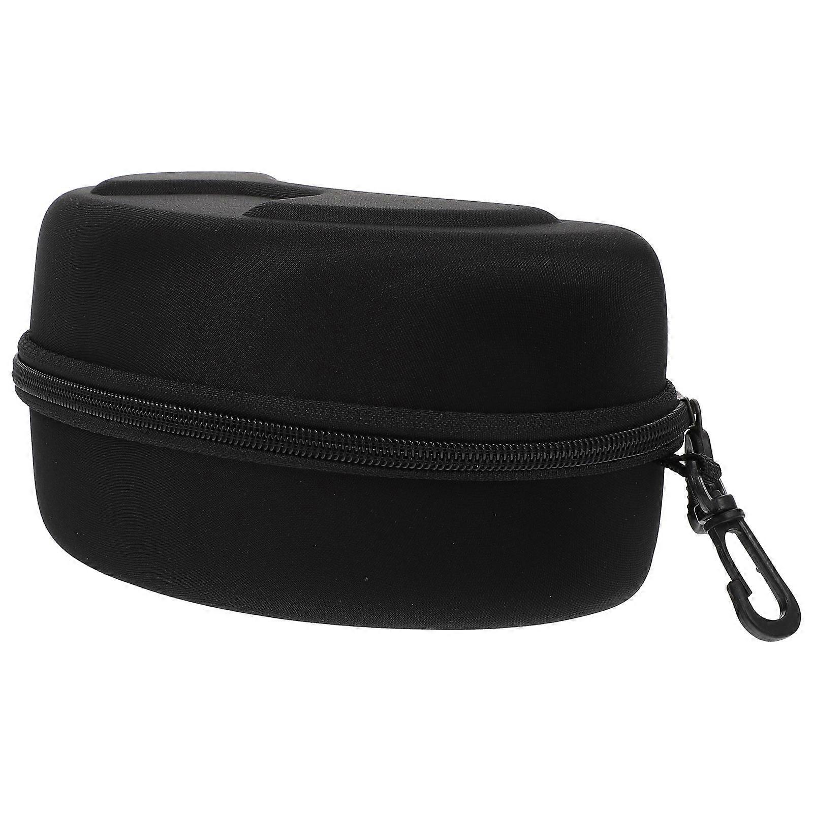 Portable Glasses Bag with Smooth Zipper for Safe Storage Made of Durable EVA Black