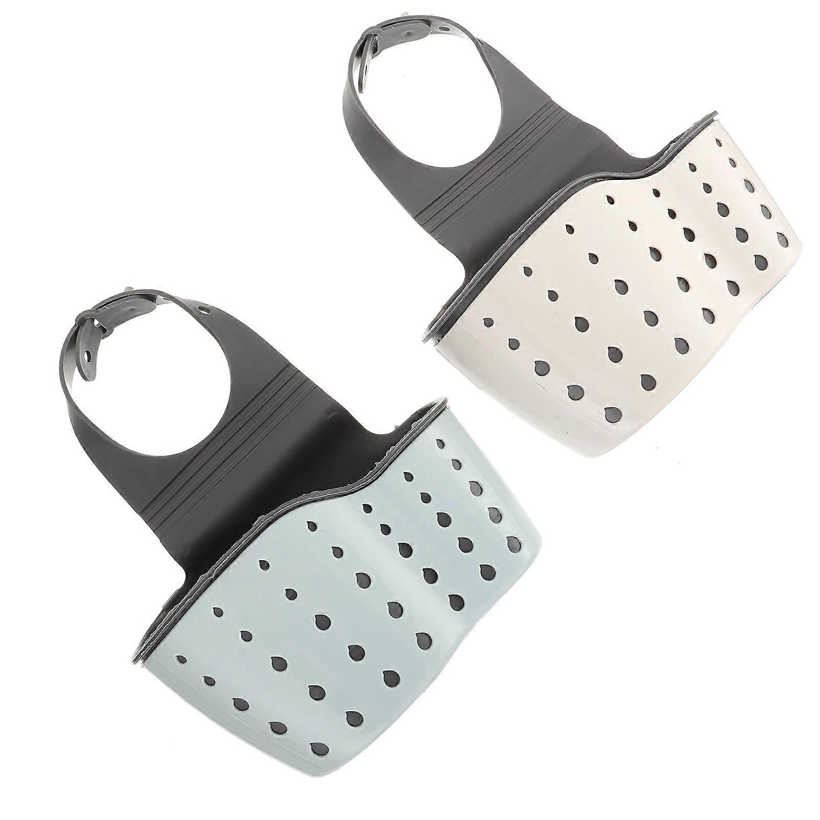 2pcs Sink Strainers Basket for Kitchen Drain Shelf with Practical Sink Storage Holder