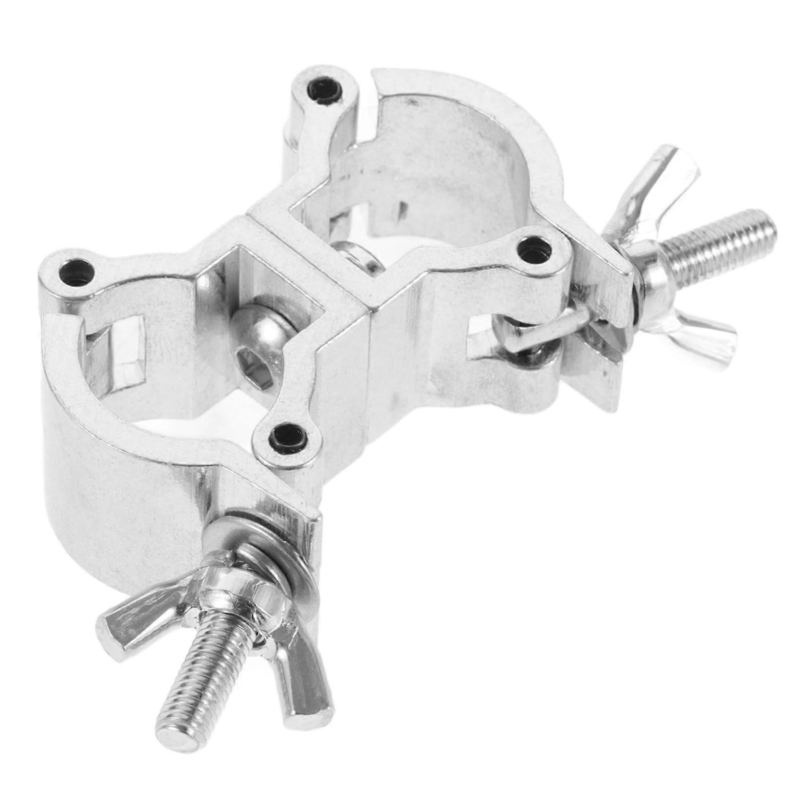 Lighting tube clamp compatible with round tubes, stable swivel head for secure connection for stage lighting and presentations.