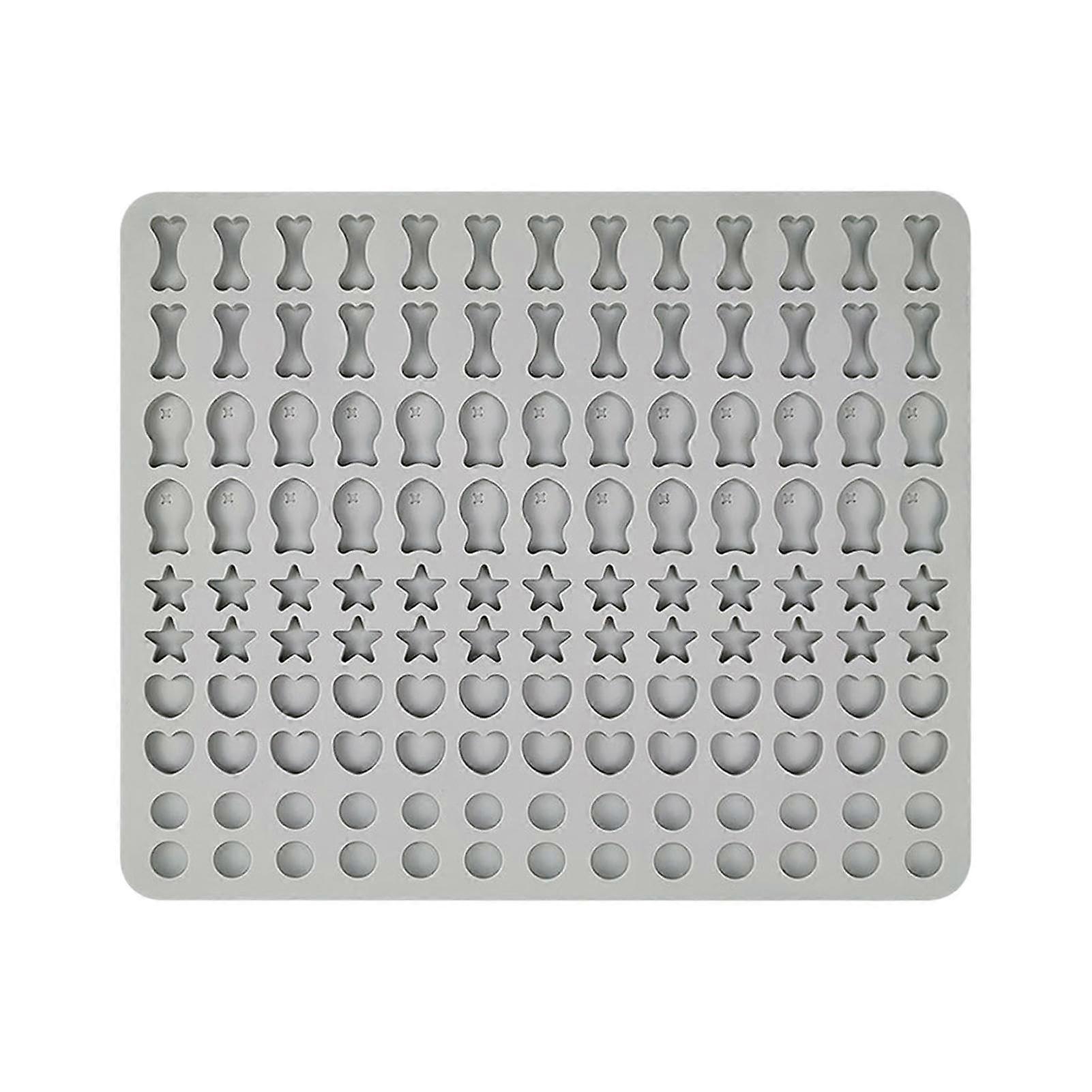 Baking Mat Dog Biscuits, Dog Biscuits Baking Mould, 5 Shapes, 130 Grids, Gray