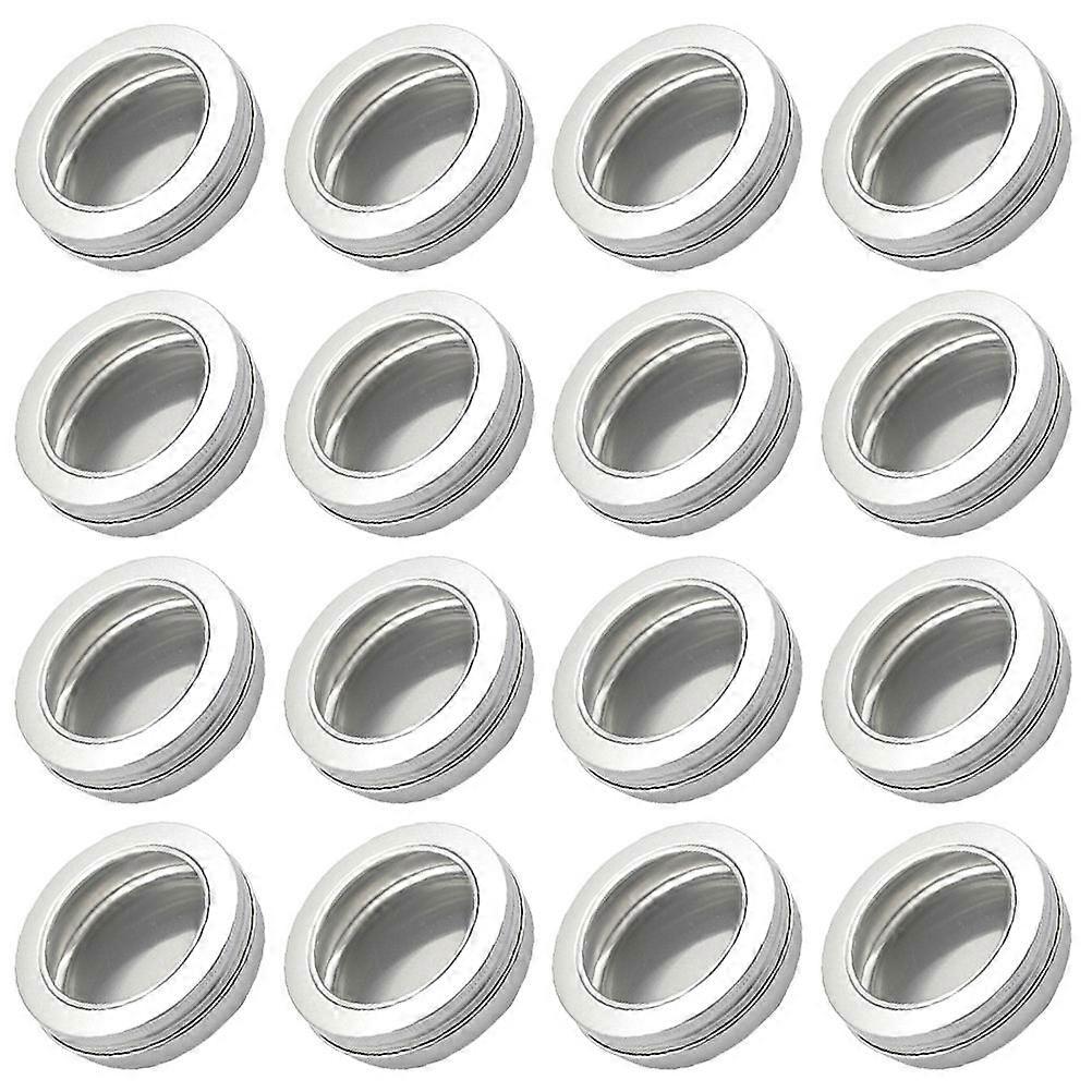24Pcs Golden Aluminum Boxes for Storage Durable Refillable Containers with Transparent Lid 100ml