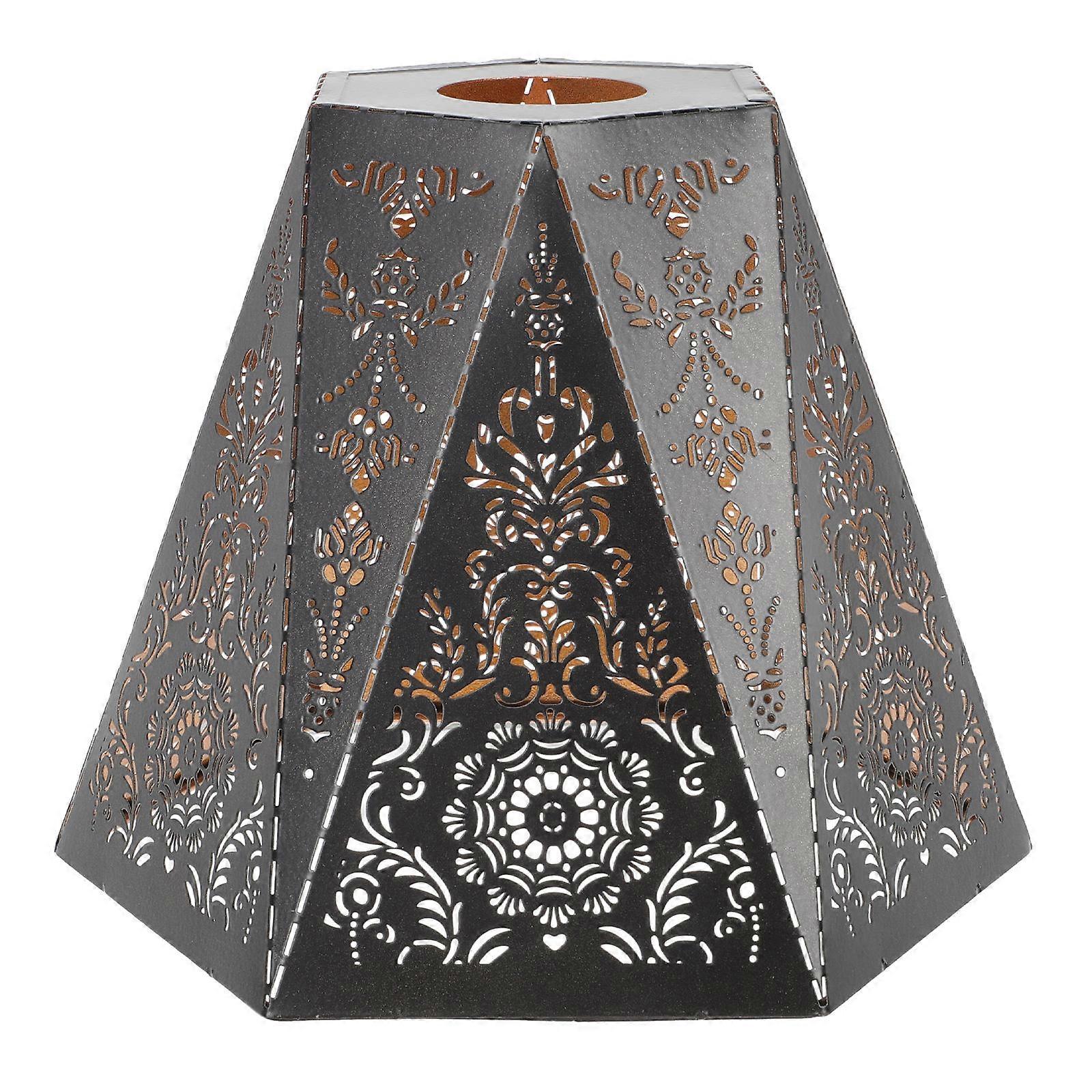 Stylish Iron Art Lampshade with Hollow Design for Bedside Table Lamp – Durable & Practical Lighting Decoration for Living Room, Bedroom, Office, and