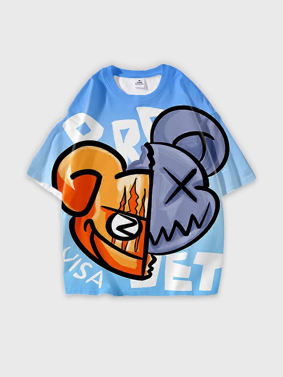 T-shirt round neck Pattern loose short sleeve JW664