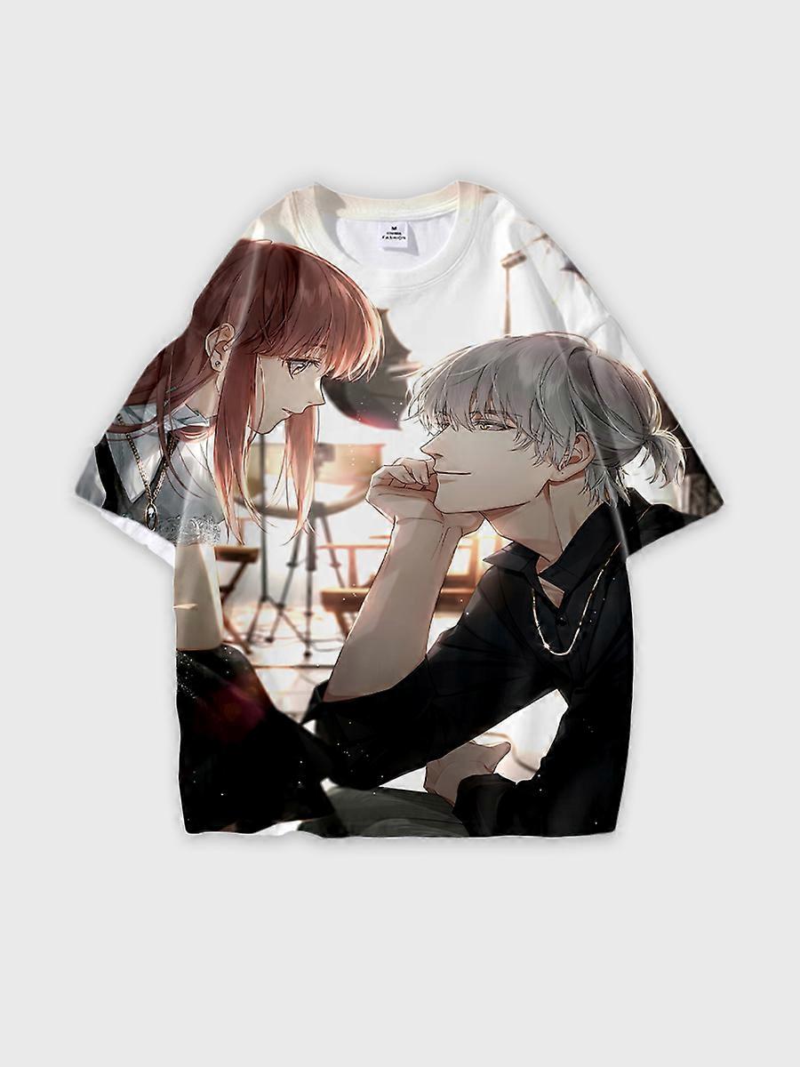 T-shirt round neck Pattern loose short sleeve JW715