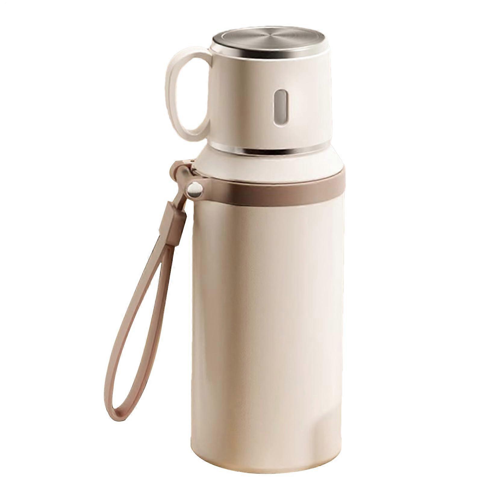 Insulated Cup with Lid Stainless Steel Rice Water Bottle LeakProof Thermos Cup