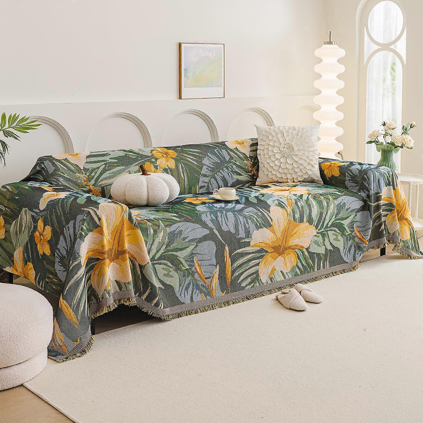 Soft and Breathable Sofa Throw, Blanket for Sofa, Large, Cool, Ideal for Sofa, Chair, Bedspread, 180 x 130 cm