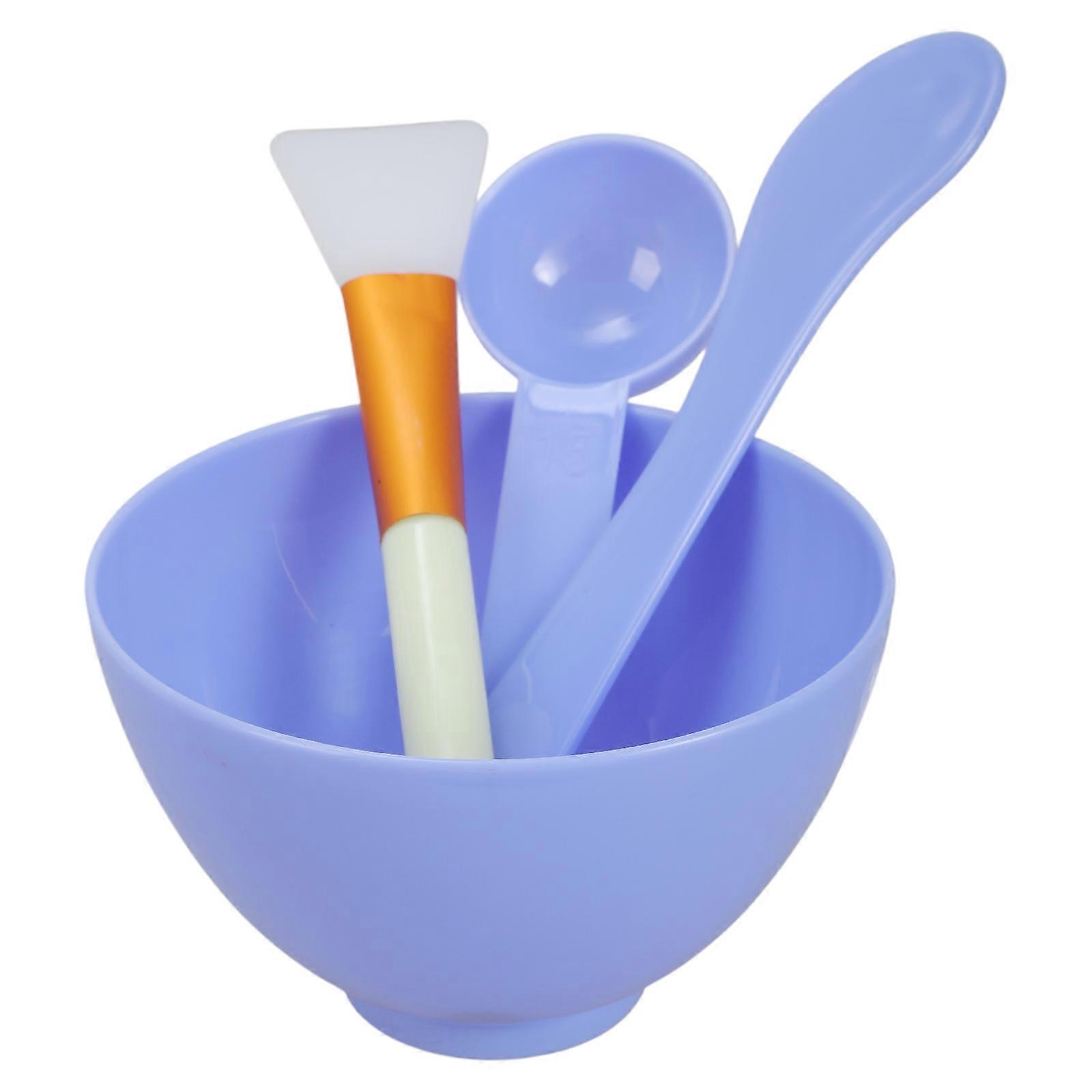 4PCS Face Mask Mixing Bowl Set DIY Facemask Mixing Tool with Silicone for Facial Mask Bowl Makeup Brushes Spatula violet