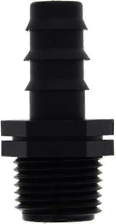 Ubing 1/2" Thread Barb Coupler for Irrigation Pipe 16mm Black 25pcs