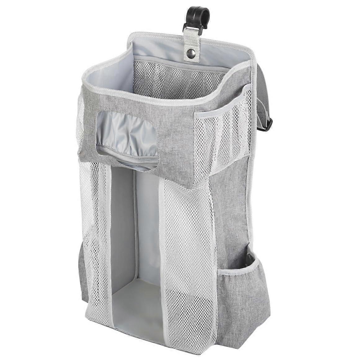 Baby Crib Hanging Organiser Large Capacity Nappy Stacker Storage Bag for Nursery and Changing Table, Durable Fabric