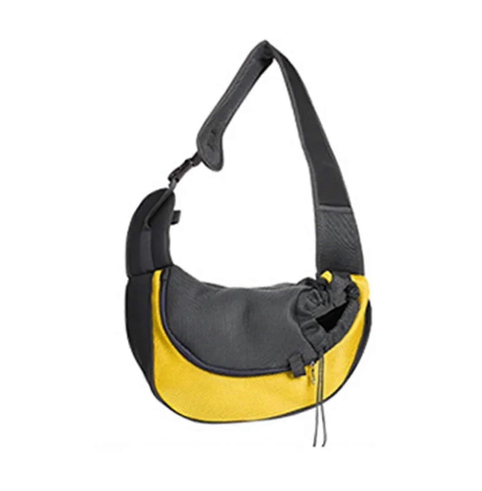حقيبة حمل حقيبة الأليفة الكتف عبر الصدر حزمة التهوية المحمولة حقيبة الأليفة العصرية شبكة الحامل (أصفر ، S 31x24x22cm) S 31x24x22cm أصفر