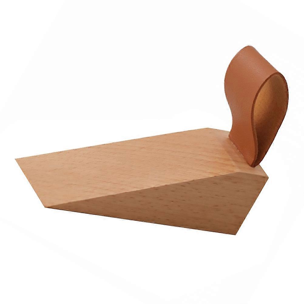 Decorative Door Stopper Khaki Shape Home Office School Use 11x3.5cm Stop Door Movement 1Set