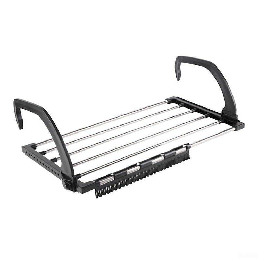 Heightadjustable stainless steel drying rack for efficient use on balconies or indoors (32 x 40 cm)