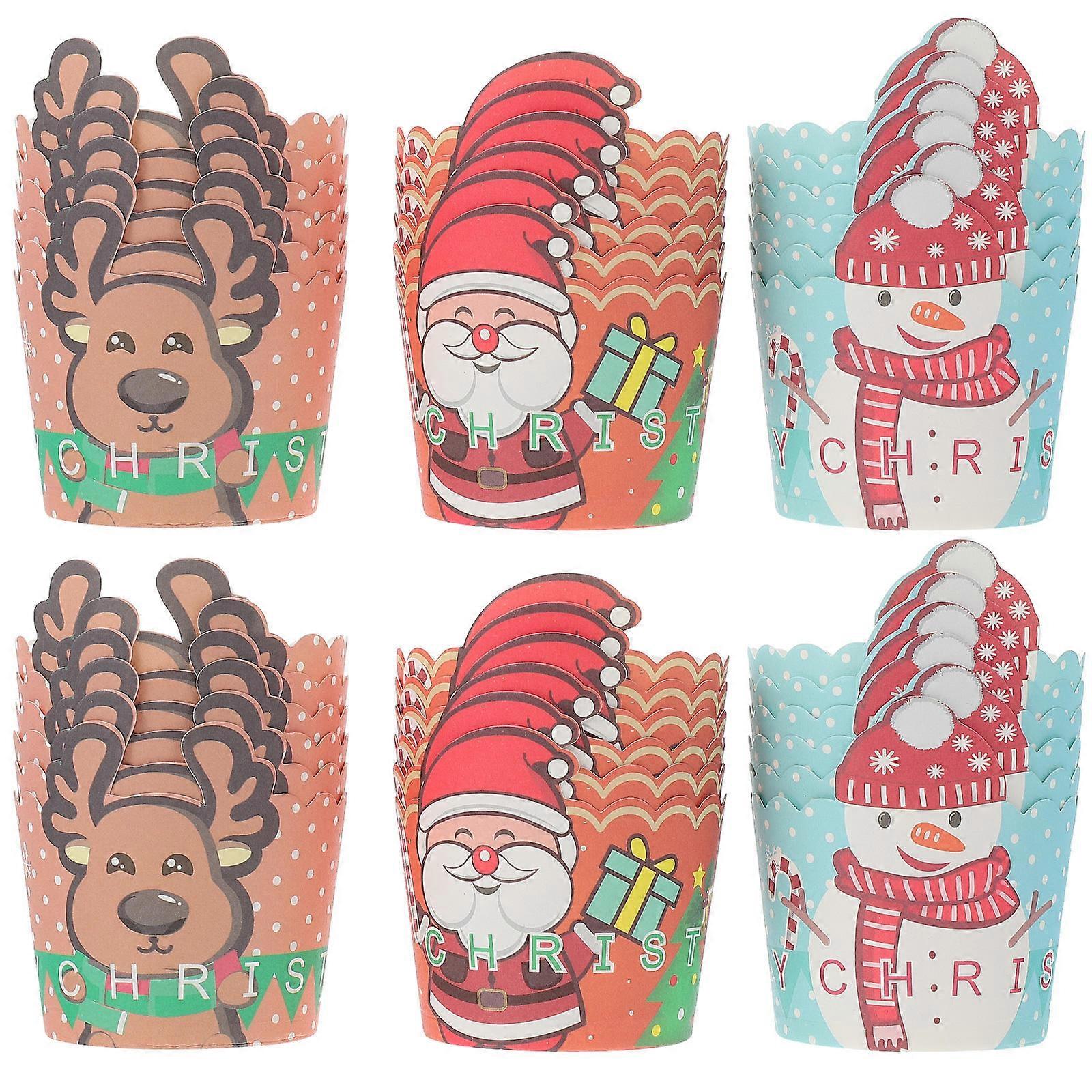 Muffin Baking Cups Elegant Design Muffin Cups For Christmas Party 2.4x2.4x2.4Inch 150Set