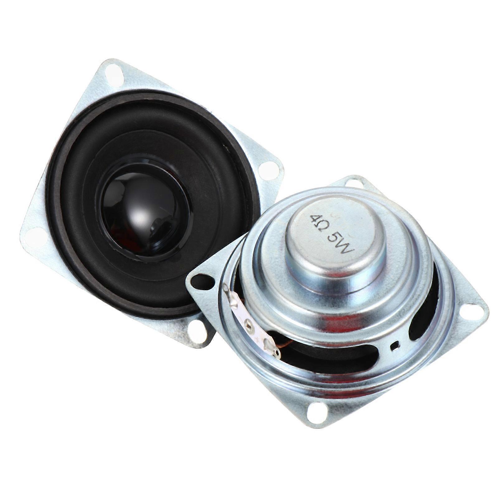2pcs DIY Magnetic Full Range Square Loudspeakers with Enhanced Bass Vibration Film for Home Stereo and Multimedia Audio Systems