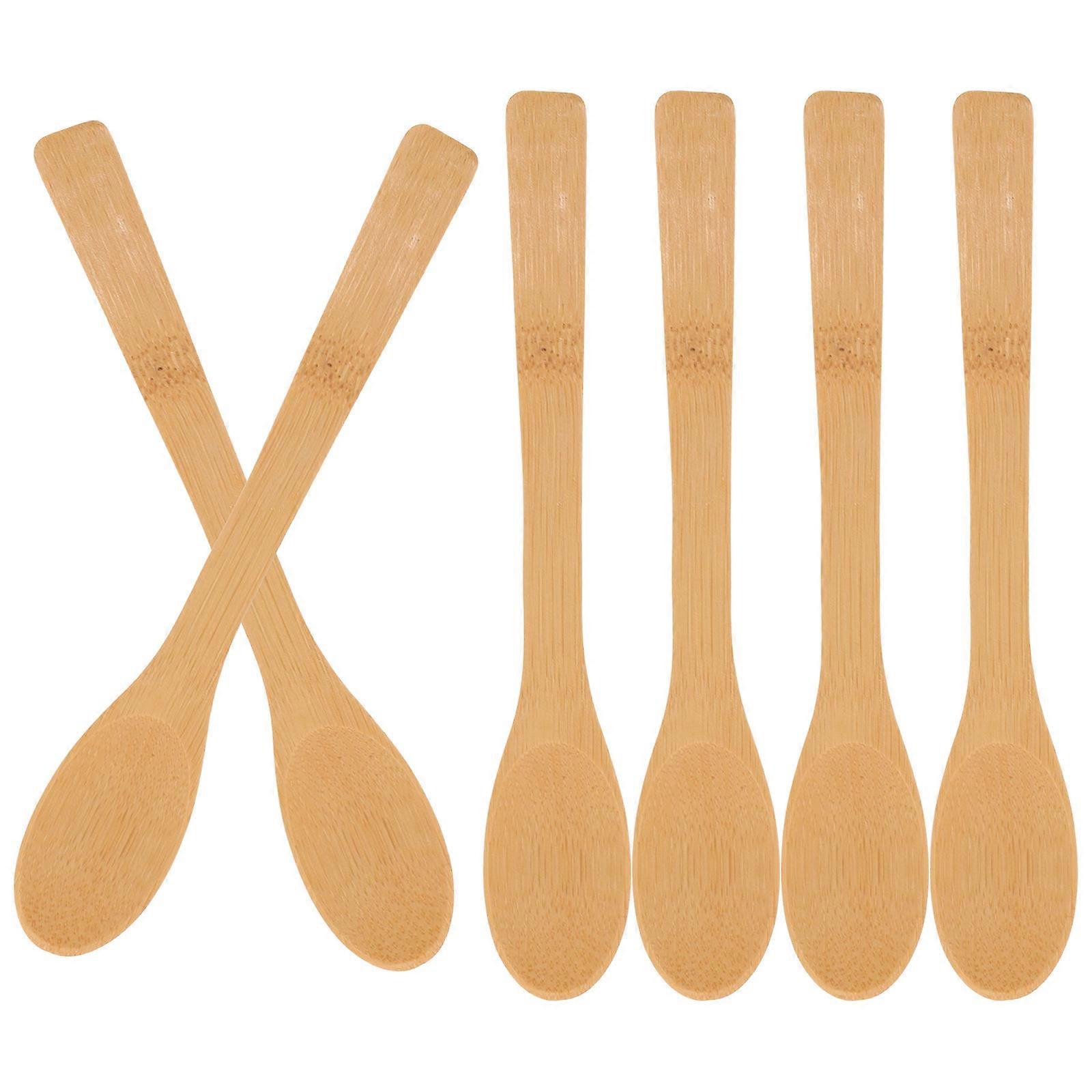 Long Stirring For Drinks Reusable Bamboo With Pointed Tip 6Pcs