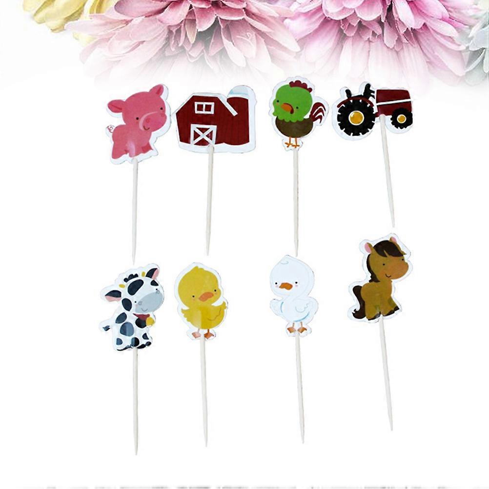 Birthday Cupcake Toppers Patterns Material 24Set