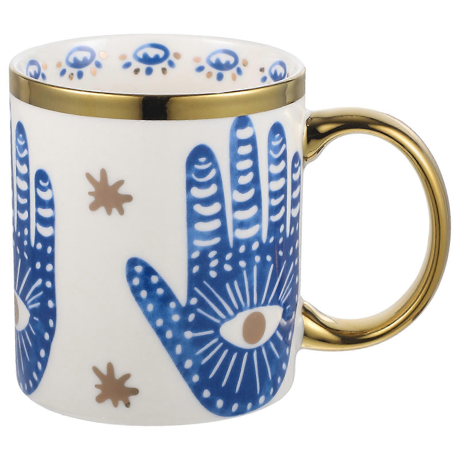Ceramic Coffee Mug with Scald Handle – Multi Functional Drinking Cup for Coffee, Tea, Milk & Hot Beverages – Ideal for Home & Dessert Shops