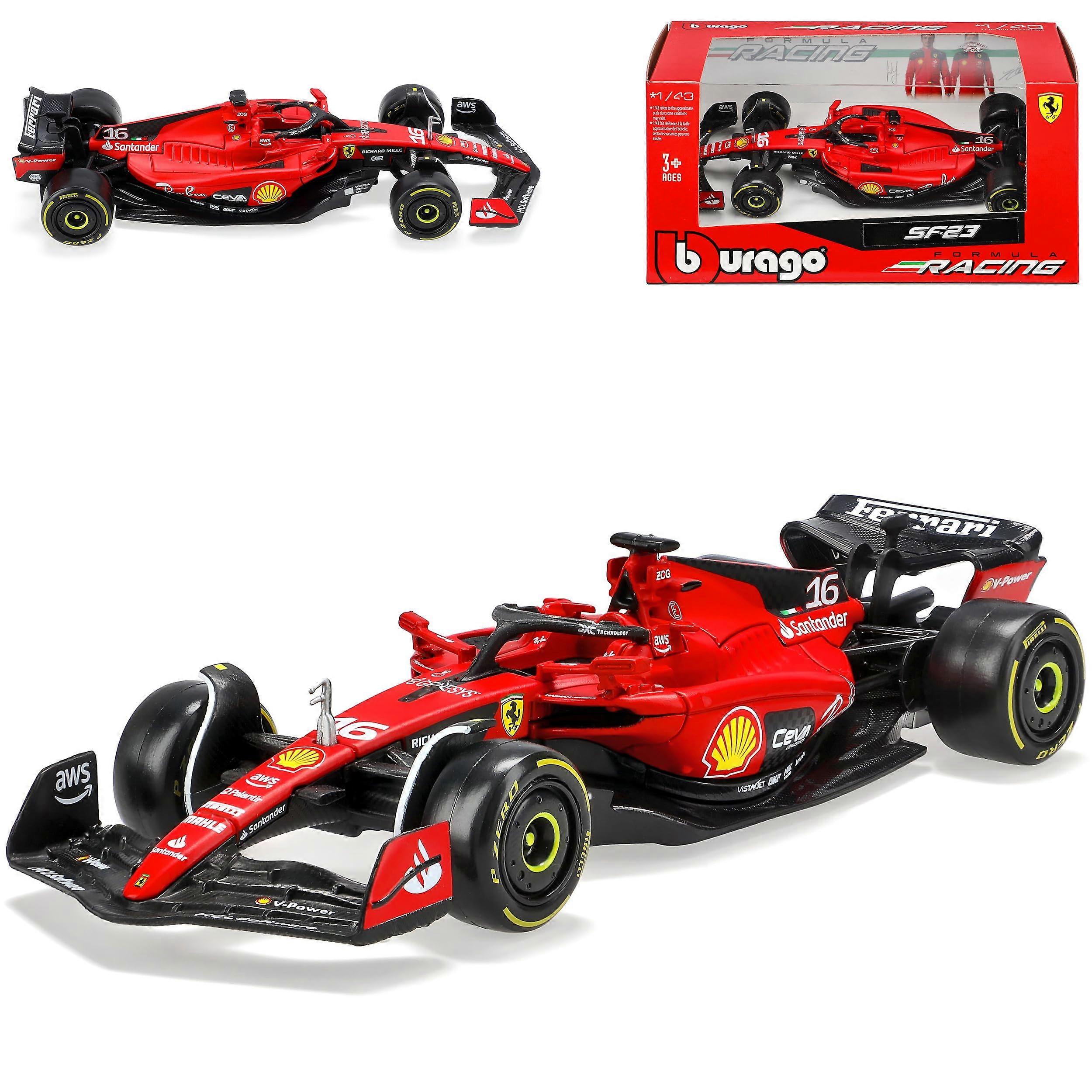 SF-23 No. 16 Charles Leclerc 1/43 Scale Diecast Model Car 2023 Formula 1 Racing Collectible