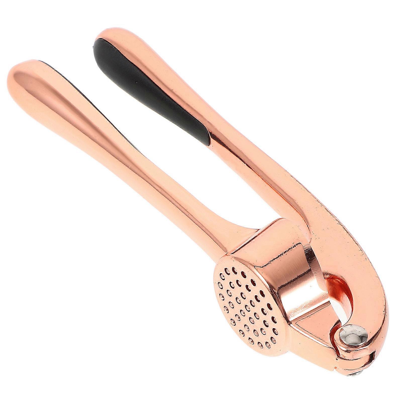 Garlic Mincer Garlic Press Manual Crusher For Home Use Rose Gold Zinc Alloy 1Pack