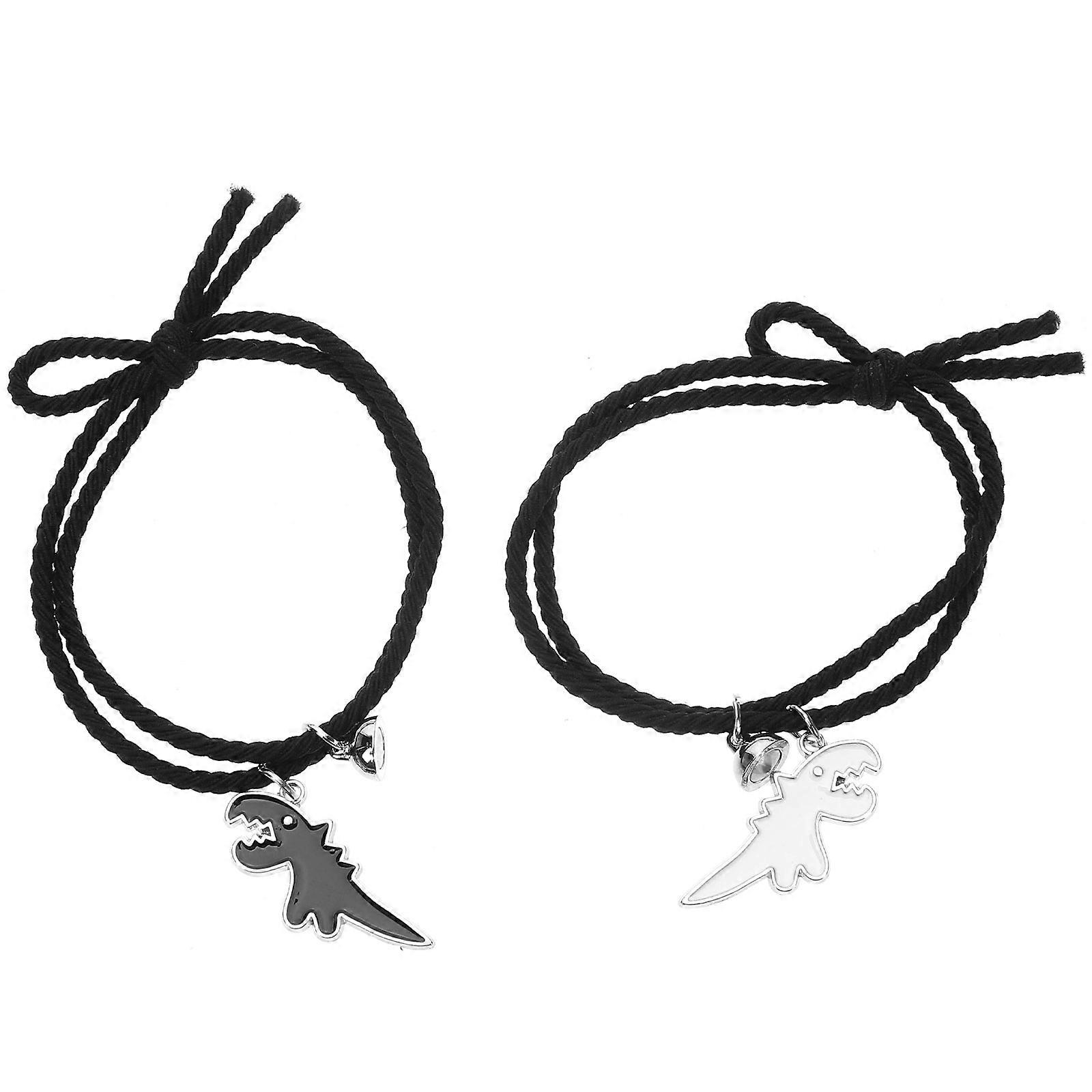 Creative Dinosaur Charm Wrist Chain Lightweight Various Occasions Multi Color 1Pair