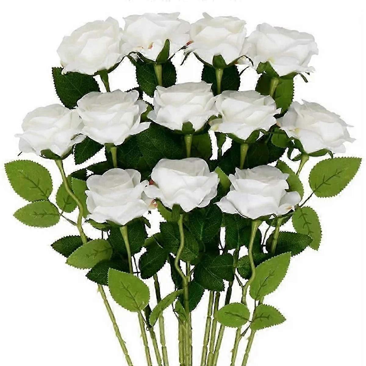 2025 12 artificial roses, long stems