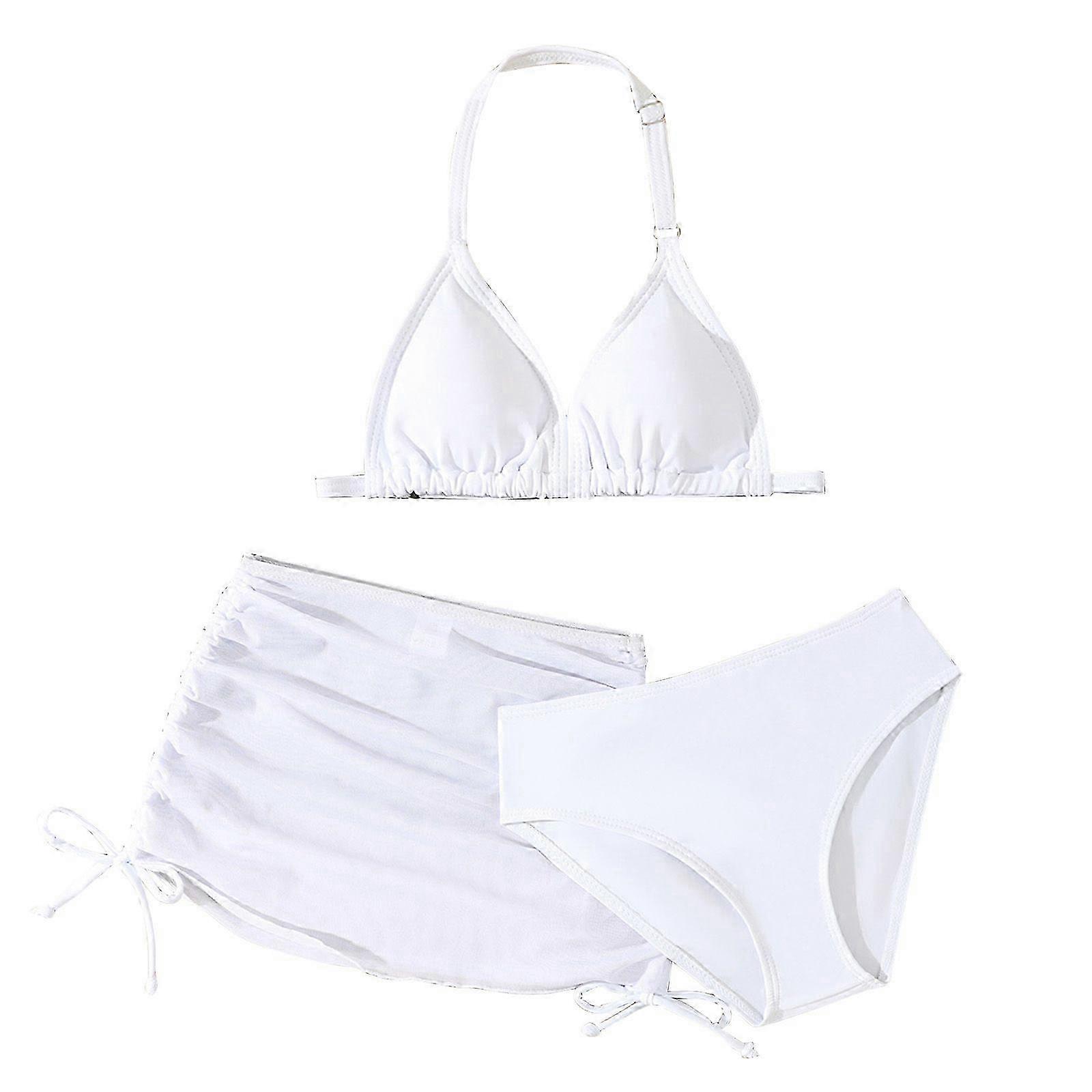 Dreiteiliges Kinder Mädchen Bikini Split Badeanzug Set 2025