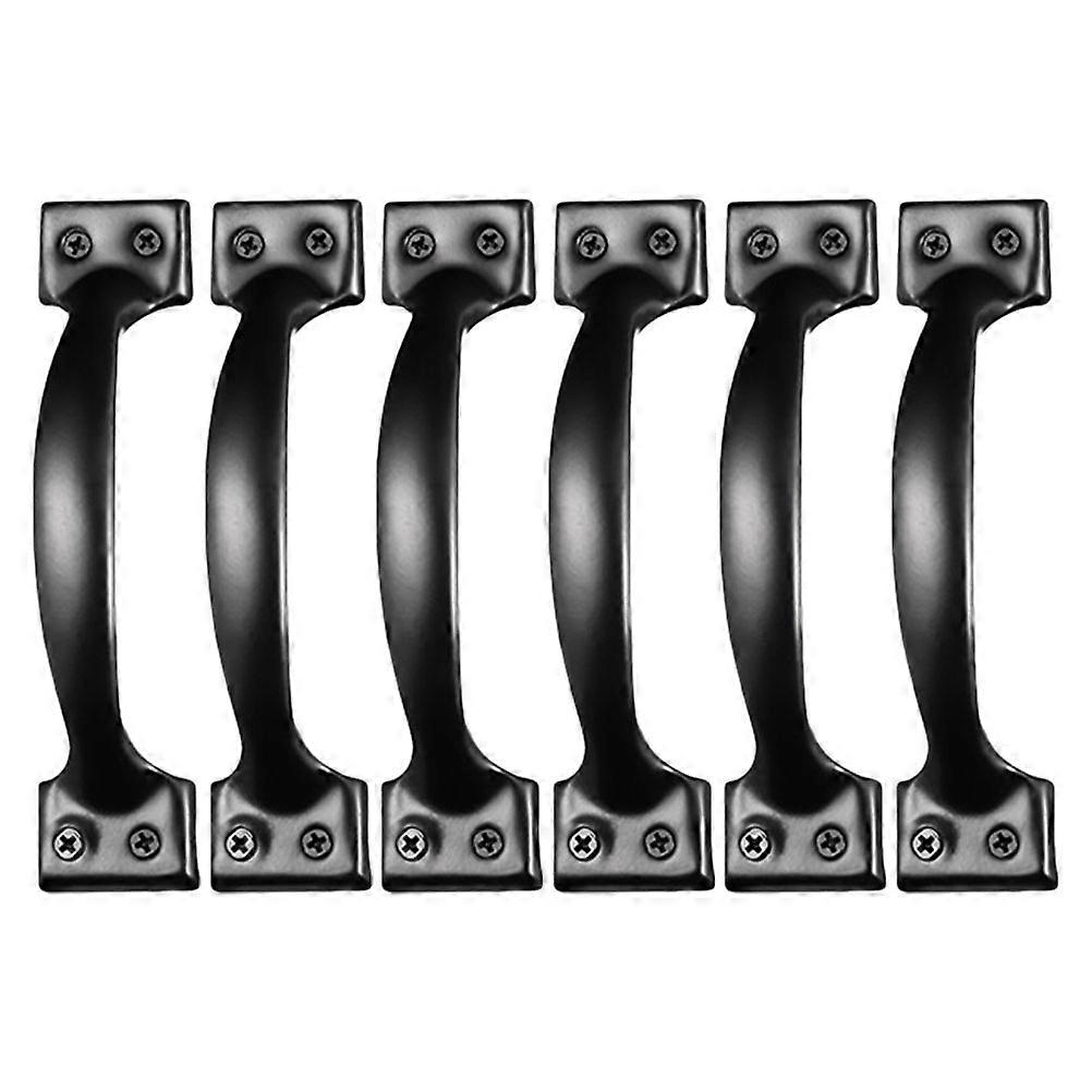 Black Iron Drawer Knob for Shoe Cabinets Wardrobes Bookcases and Drawers Easy to Install 6 Pieces