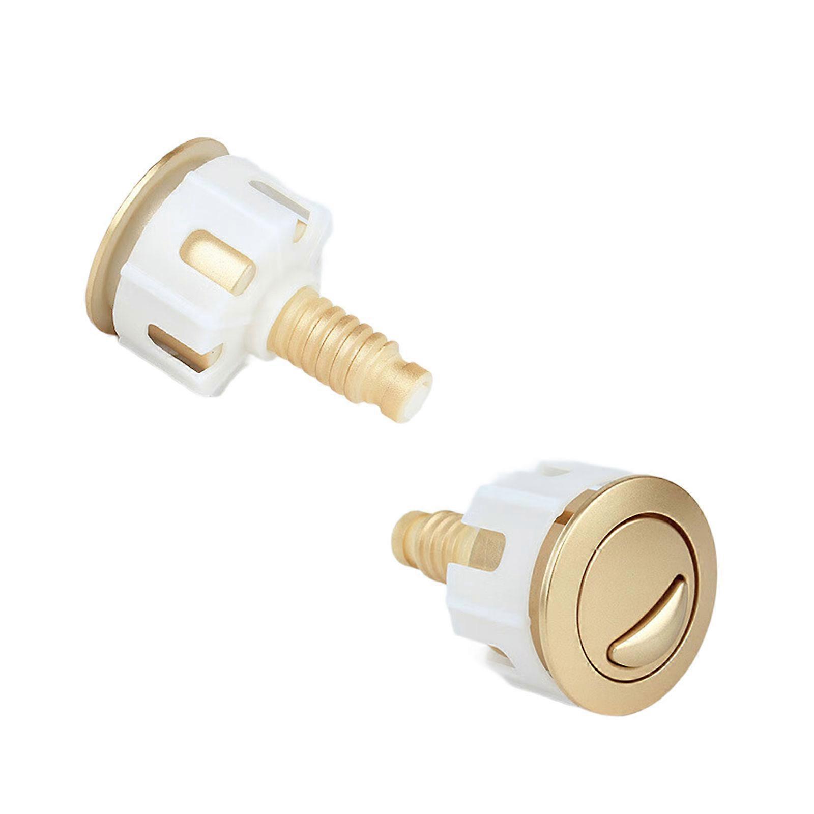 2Pcs Toilet Flush Button Round Head Double Push Button Replacement Upgrades for Cistern Tanks Water Saving Accessory Multicolor
