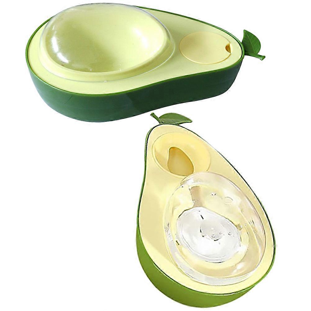 2Pcs Raised Cat Food Bowl Automatic Cat Water Dispenser Pet Cat Feeder Fruit shaped Cat Bowl