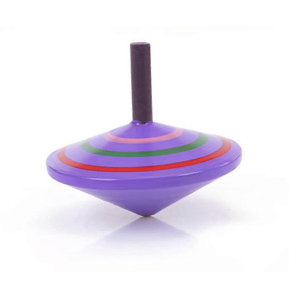 Wooden Spinning Tops Toys for Kids Playing Paint Assorted Color 5 Pcs