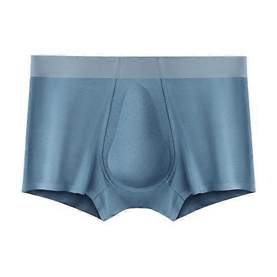 Men Boxers Seamless U Convex Wide Waistband Anti-septic Breathable Solid Color Soft Moisture-wicking Stretchy Quick-drying Men Underpants Underwear