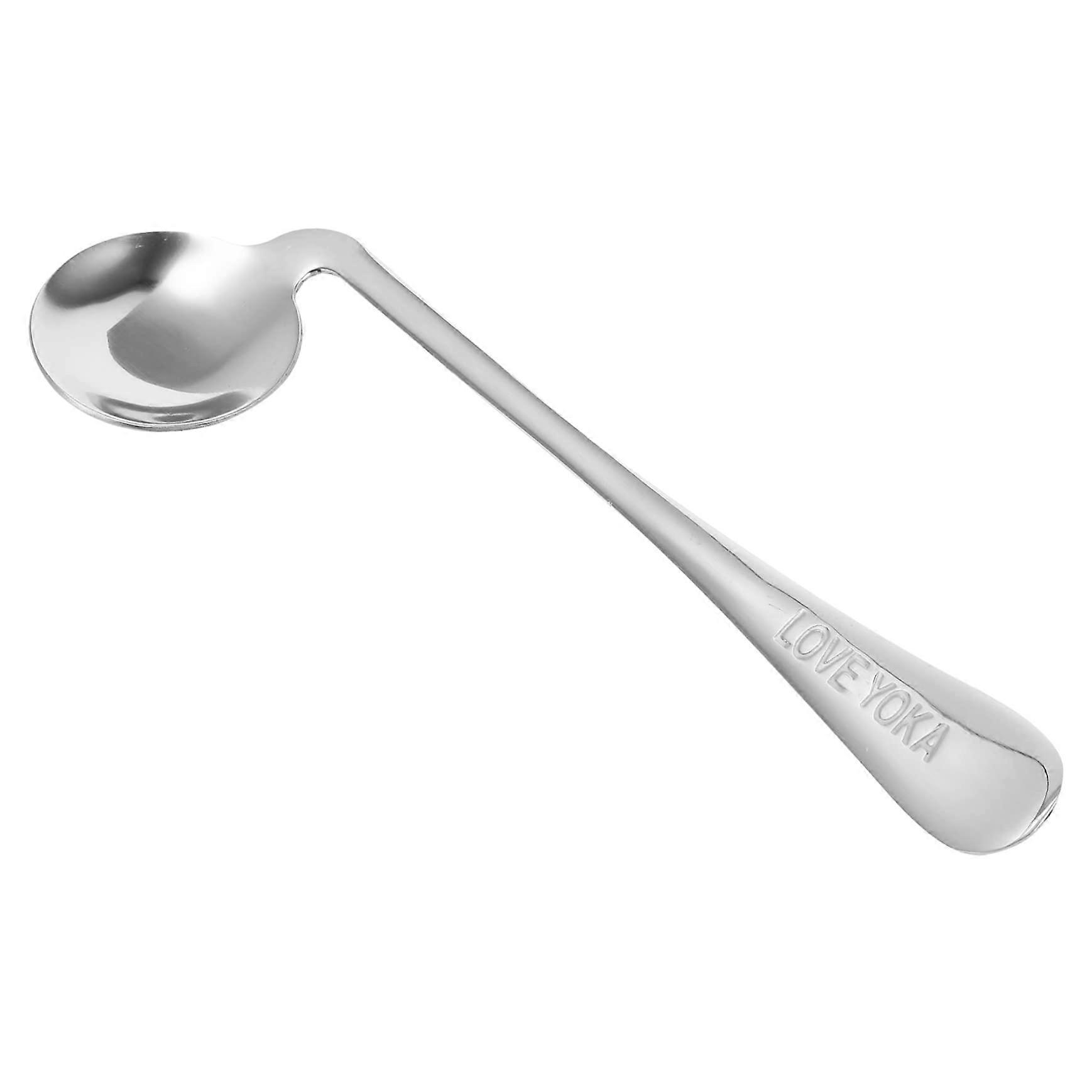 Elbow Spoon Senior Foam Spoon 17cm Angled Stainless Steel Long-Handled Feeding Spoon for the Elderly