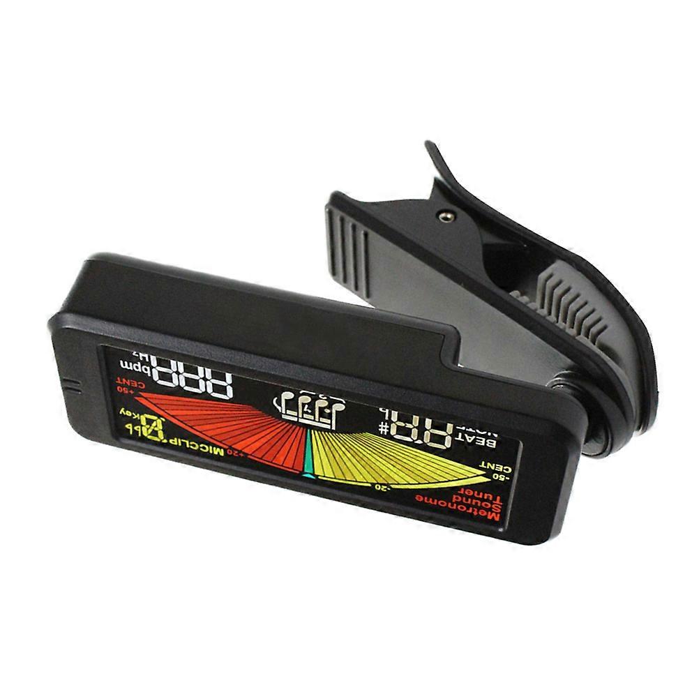 Multifunction Electronic Tuner for Guitar Use with Metronome Black