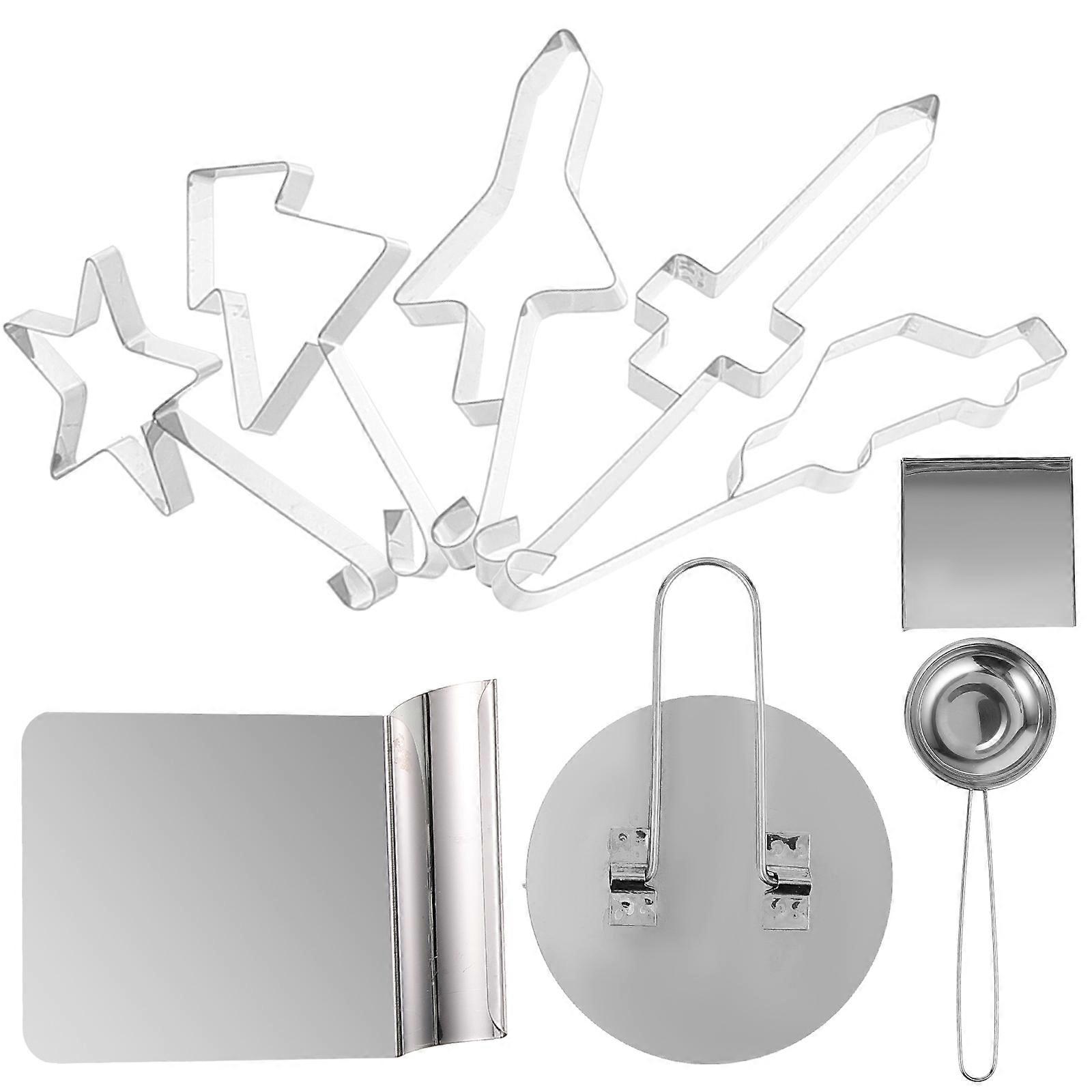 Stainless Steel Cookie Cutters for Baking with Silver Color and Variety of Shapes 1 Set