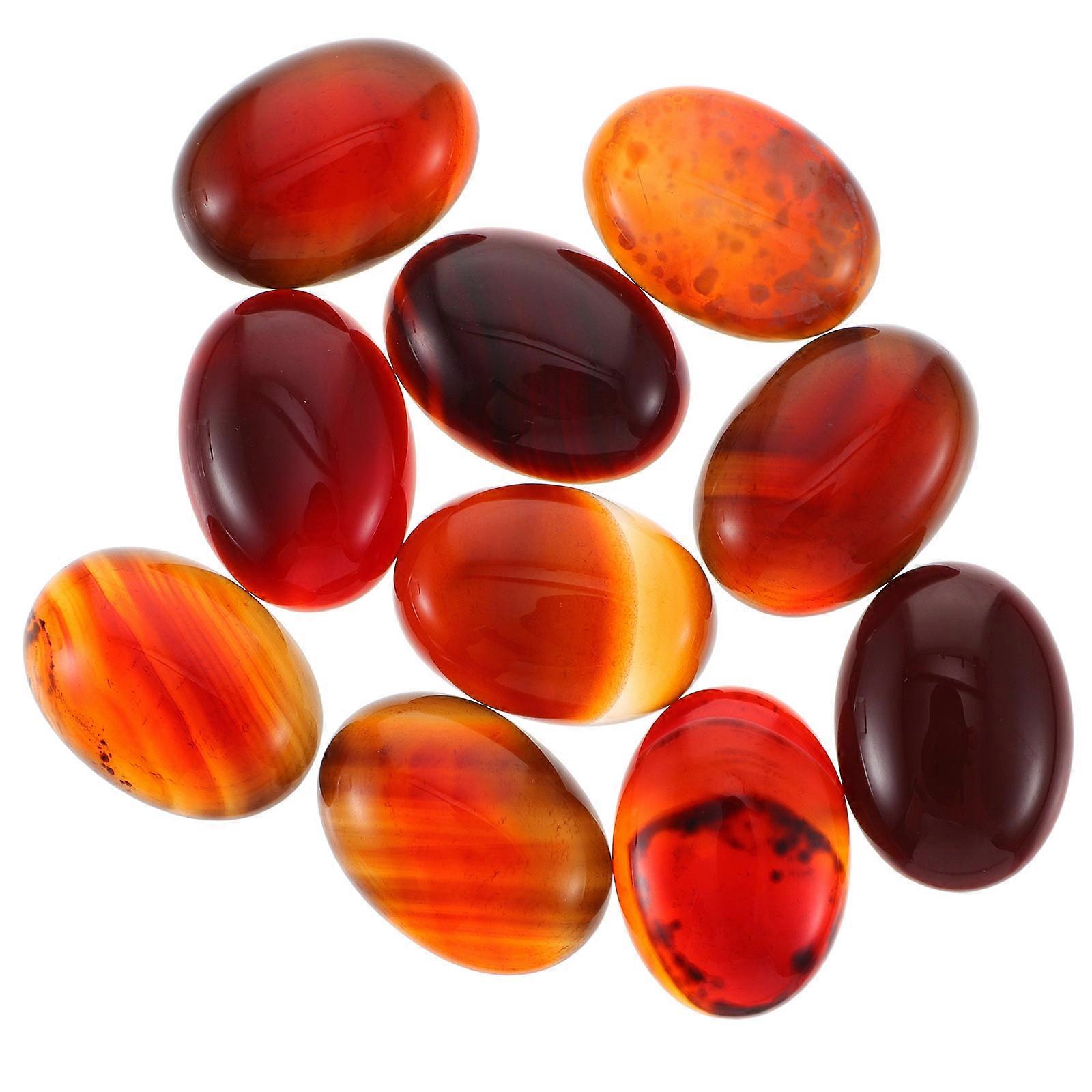10pcs Flatback Natural Stone Cabochons for DIY Jewelry Making – Unique Beads for Necklaces, Bracelets, Keychains & Crafts