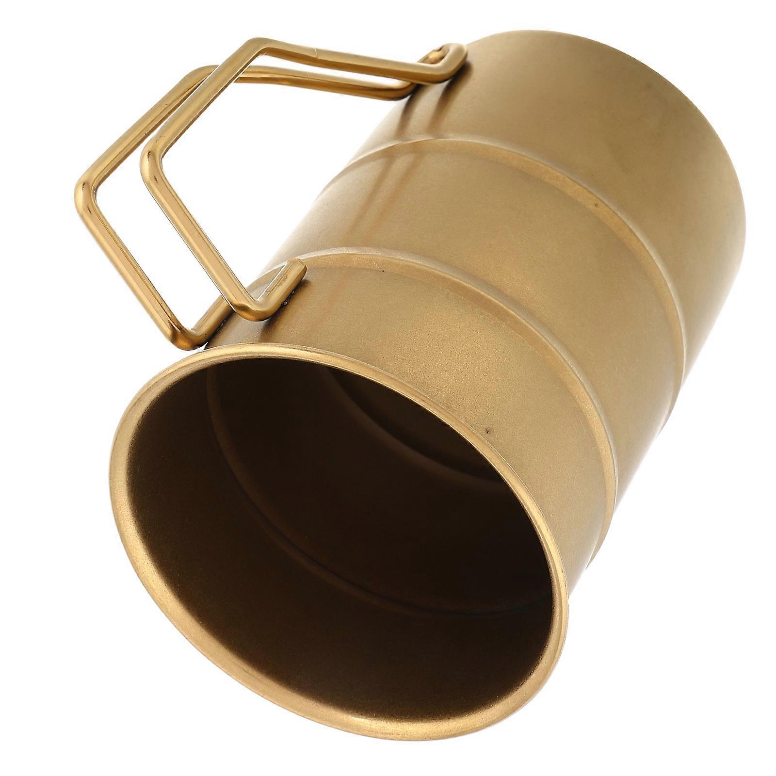 Stainless Beer Mug Durable Cylindrical Shape Golden Color For Men Women Drinking Accessory 360Ml Capacity 1Pack