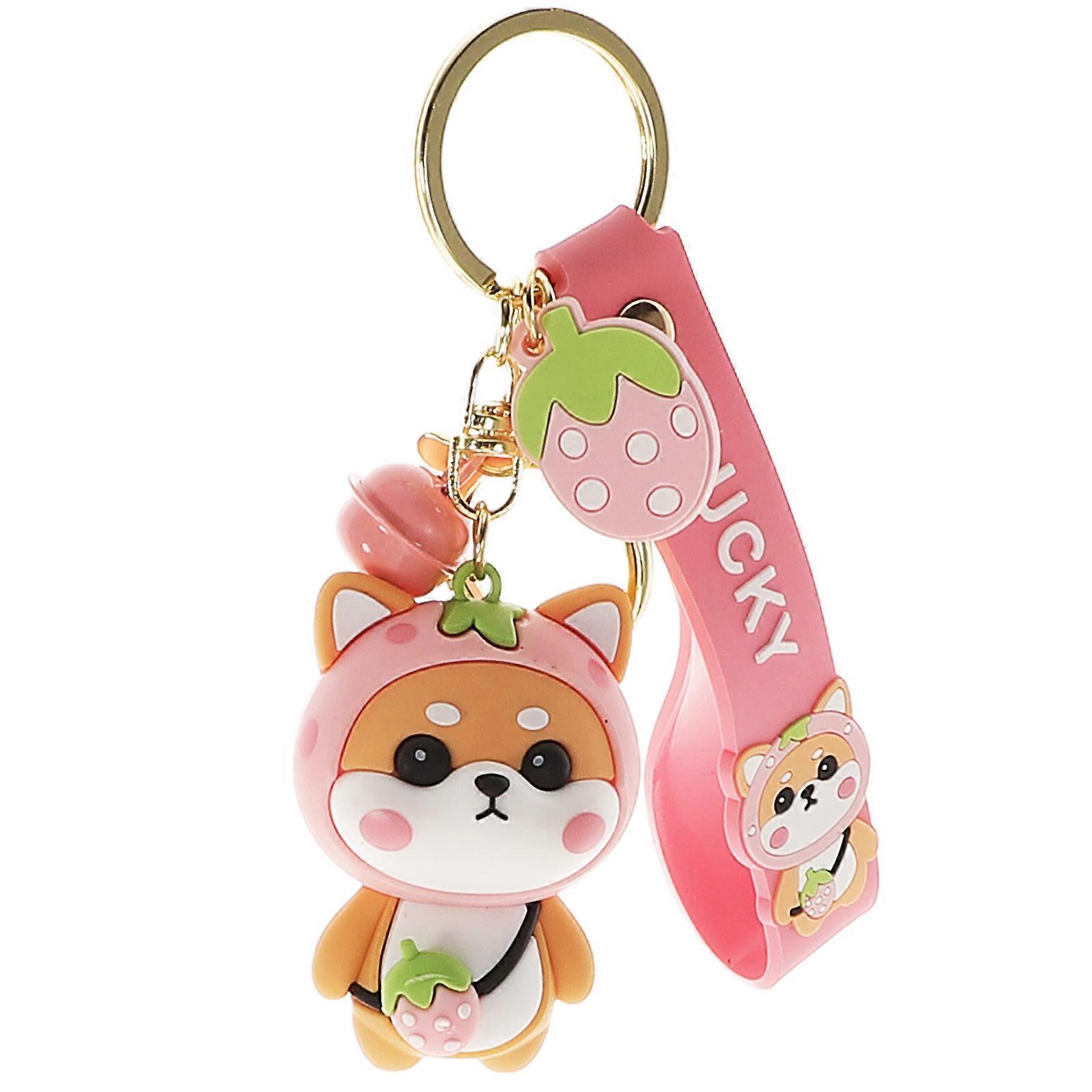 Keychain with Cartoon Design for Decor Multi Color PVC Material Lightweight and Portable