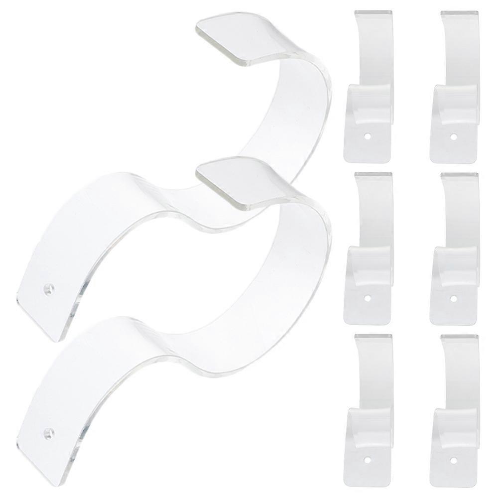 Transparent Acrylic Belt Display Brackets for Home and Store 8 Pieces Safe Storage Racks