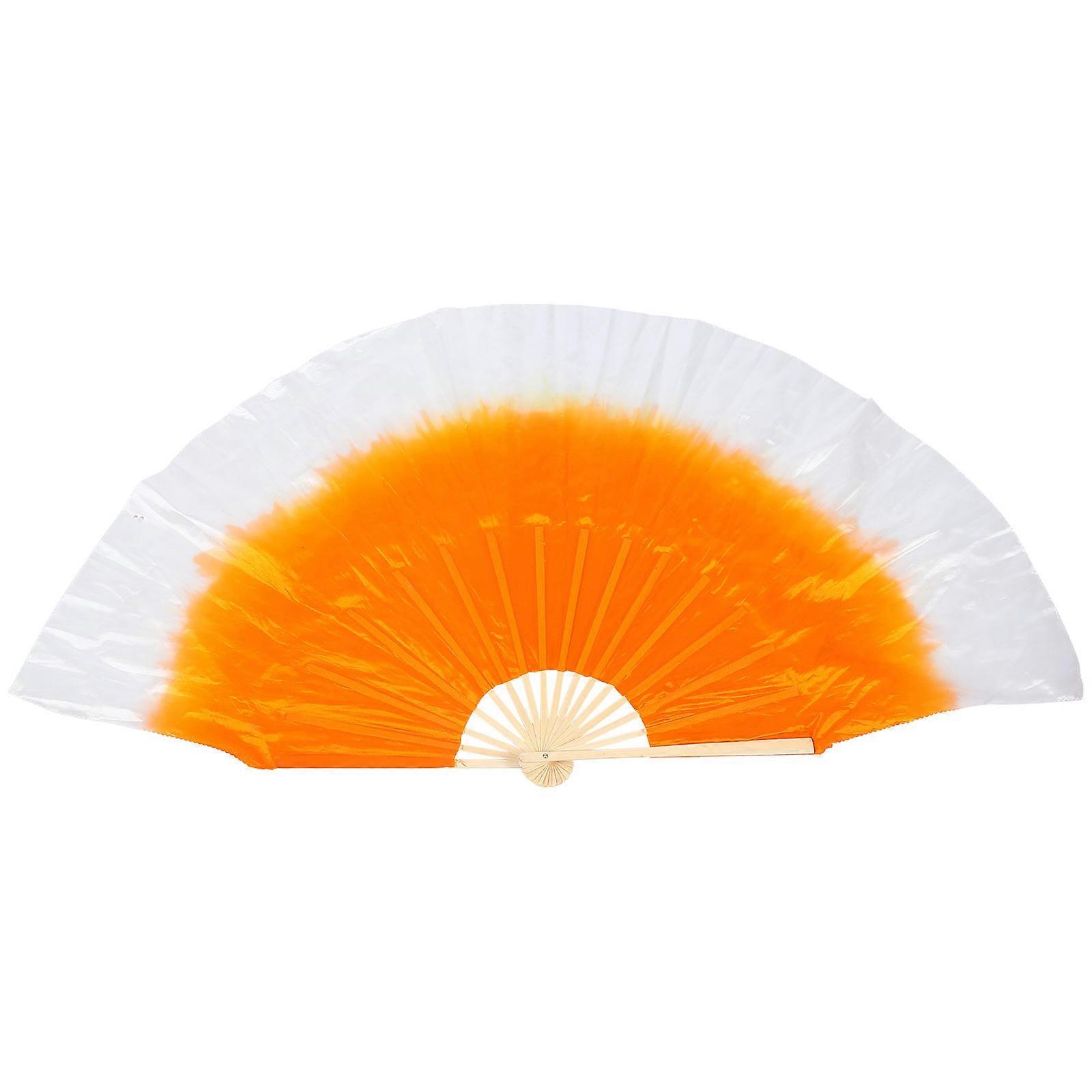 Colorful Hand Fan Foldable Fan Handheld Stage Performance Long Shape Durable Lightweight 1Pcs